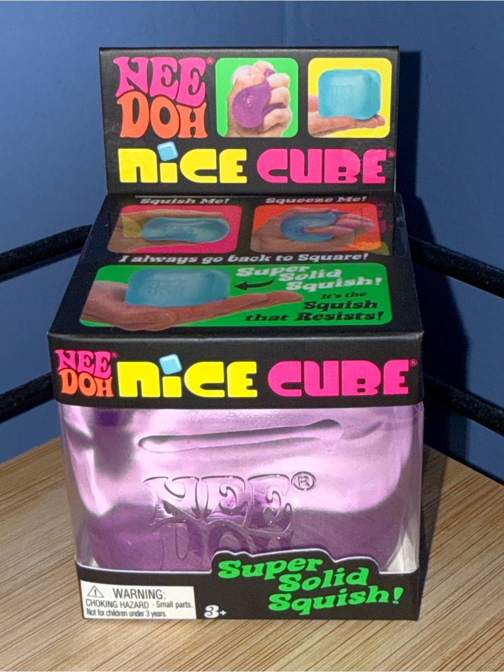 NeeDoh Nice Cube Super Solid Squish Toy - Purple BNWT